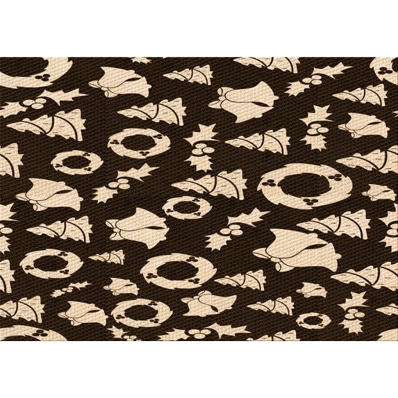 Ahgly Company Machine Washable Indoor Rectangle Transitional Light Copper Gold Area Rugs, 7' x 10'