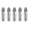 thumbnail image 1 of Uxcell 5pcs PZ2 Pozi Punta de Destornillador 1/4" Vástago Hexagonal 25mm/1" Longitud Magnética Phillips Slotted Hex Bits Punta de Destornillador de Acero S2, 1 of 7