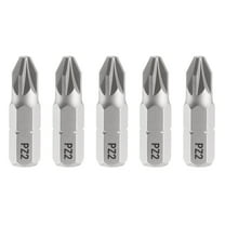 Uxcell 5pcs PZ2 Pozi Screwdriver Bit 1/4" Hex Shank 25mm/1" Length Magnetic Phillips Slotted Hex Bits S2 Steel Screw Driver Bit