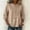 *Coffee, variant on Women's Embroidered Linen Blend Blouse, Casual 3/4 Sleeve Round Neck Loose Top Coffee,Women's Plus L