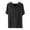 Black, variant on Plus Size Hoodies for Women Short Sleeve Hooded Drawstring T-Shirt Solid Color Loose Fit Sport Tee Top, XL