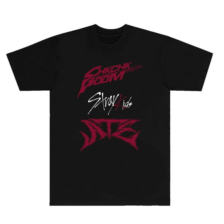 Kpop Stray Kids Ate Chk Chk Boom T-Shirts SKZ New Logo Tee