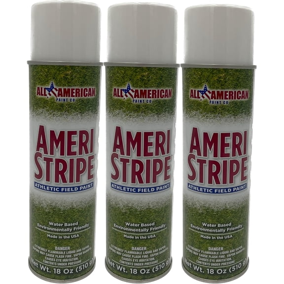 Ameri-Stripe White Grass Field Marking Spray Paint - 3 Cans (18 oz Can) - Field, Grass, Dirt