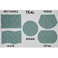 thumbnail image 2 of Spring Flowers Placemats by Penny's Needful Things (Oval - Set of 4) (Teal), 2 of 2
