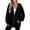 Black, variant on Kukoosong Women's Zip Up Hoodies Winter Warm Casual Long Sleeve Hooded Sweatshirt Jackets