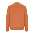 thumbnail image 6 of Ltctricy Women's Cropped Casual Cardigans Soft V Neck Long Sleeve Button down Knitted Shrugs Lightweight Sweater Tops(Orange,Medium), 6 of 7