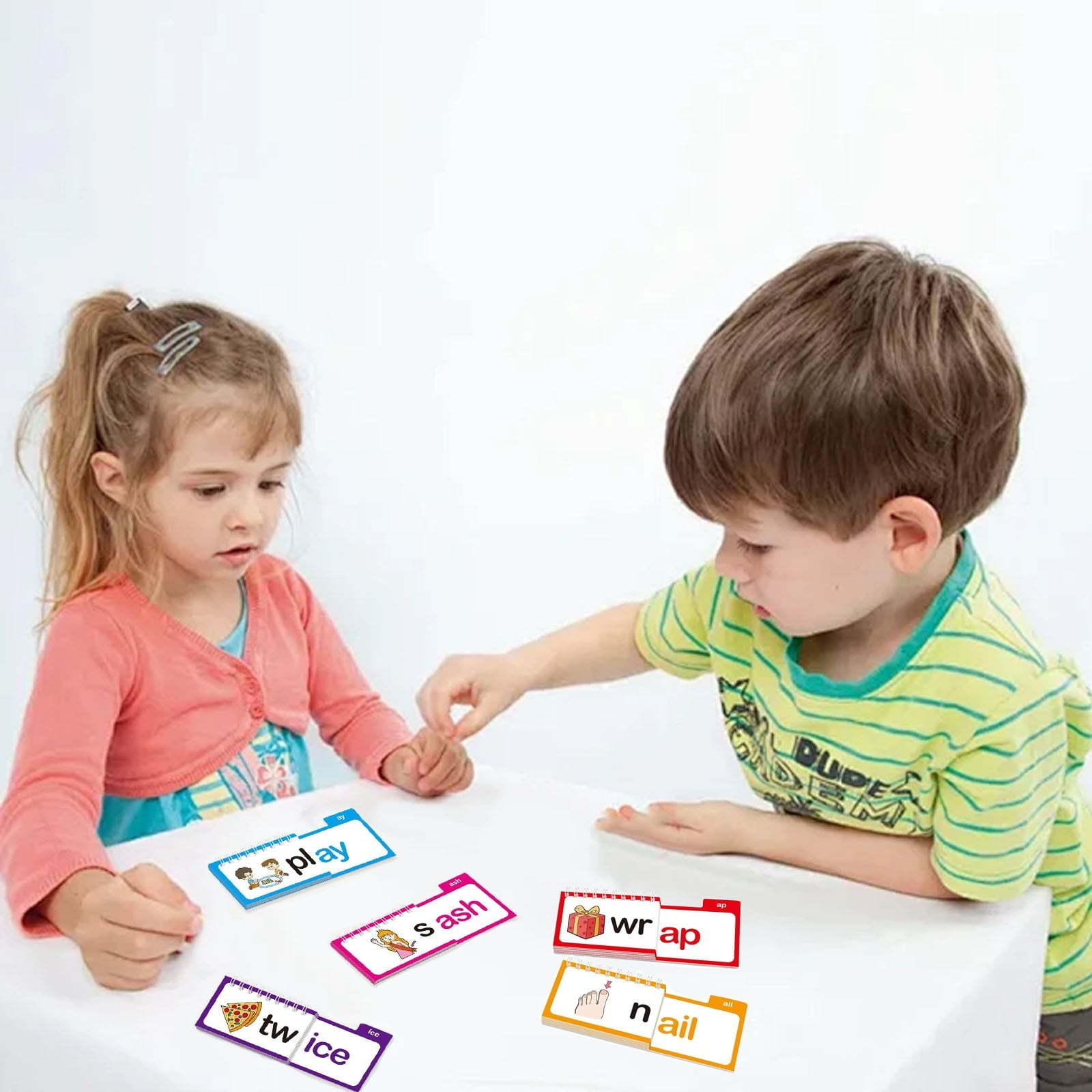 30 Read and Rhyme Flip Books,Word Family Build Book,Learn to Read Phonics Flash Cards,Sight Words Flash Cards for Classroom Homeschool Preschool Learning Activity