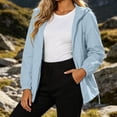 thumbnail image 2 of AnuYalue Women's Softshell Jacket Trendy Waterproof Rain Coat Full Zip Windbreaker with Hood Long Sleeve Fall Winter Outerwear, 2 of 7