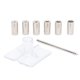 thumbnail image 1 of Kit de plantilla de pasador autocentrante, 8 piezas Kit de guía de broca autocentrante Guía de broca perforadora de centrado multifuncional NikouMX herramienta, 1 of 8