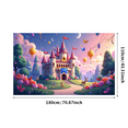 thumbnail image 1 of Fairytale Castle Backdrop Banner for Kids Party Wedding Photo Shoot Birthday Decoration Events Magical Background Props, 1 of 4