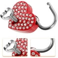 thumbnail image 6 of IDEANATEGRATE 2Set Heart Lock Luggage Travel Lock Red Gold Alloy Steel Tiny Padlock 1.49X1.18X0.28in, 6 of 8
