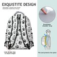 thumbnail image 5 of Grey Dog Paw Footprint Backpack for School,Cute School Bag,Schoolbag with Adjustable Shoulder Straps & Padded Back,15.3"x11"x7.1".﻿, 5 of 6