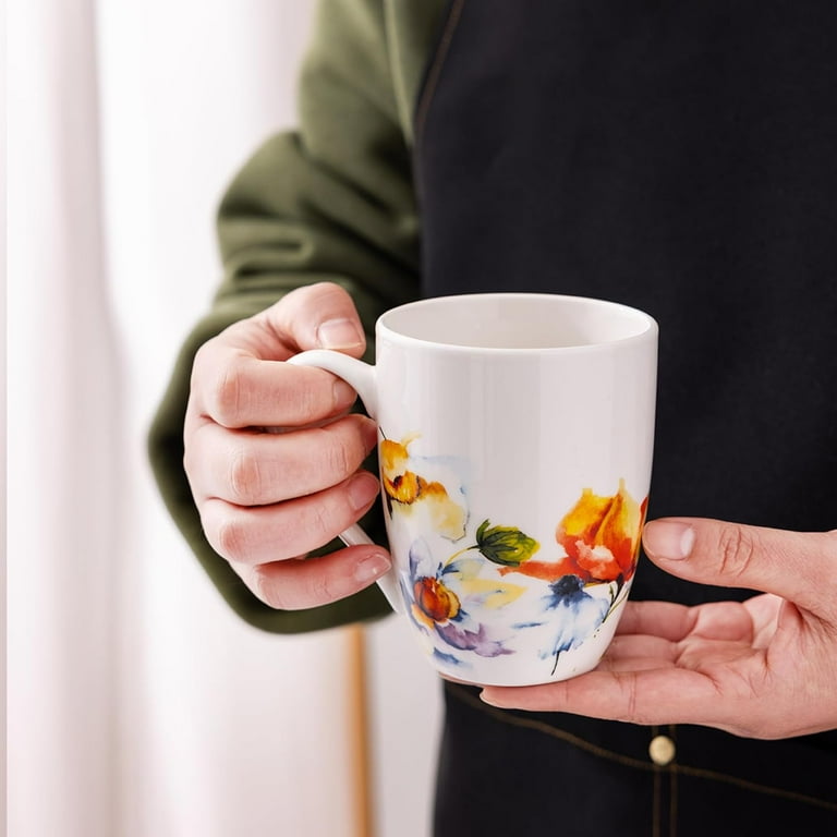 12 OZ Off White Coffee Mugs, Ceramic Coffee Mugs with Large Handle for Man,  Woman, Light Weight Coffee Mugs Set of 12 for Latte/Cappuccino/Cocoa/Milk,  Dishwasher & Microwave Safe - Walmart.com