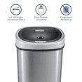 thumbnail image 5 of Nine Stars Automatic Kitchen Trash Can, 13.2 Gallon Stainless Steel Motion Sensor Garbage Bin with Soft Close Lid, Silver, 5 of 8