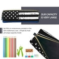 thumbnail image 6 of Ratiio Thin Blue Line Flag Pattern Leather Pencil Case, Pencil Pouch with Durable Zipper, Compact and Stylish Organizer for Stationery, Art Supplies, Travel Essentials, 6 of 8