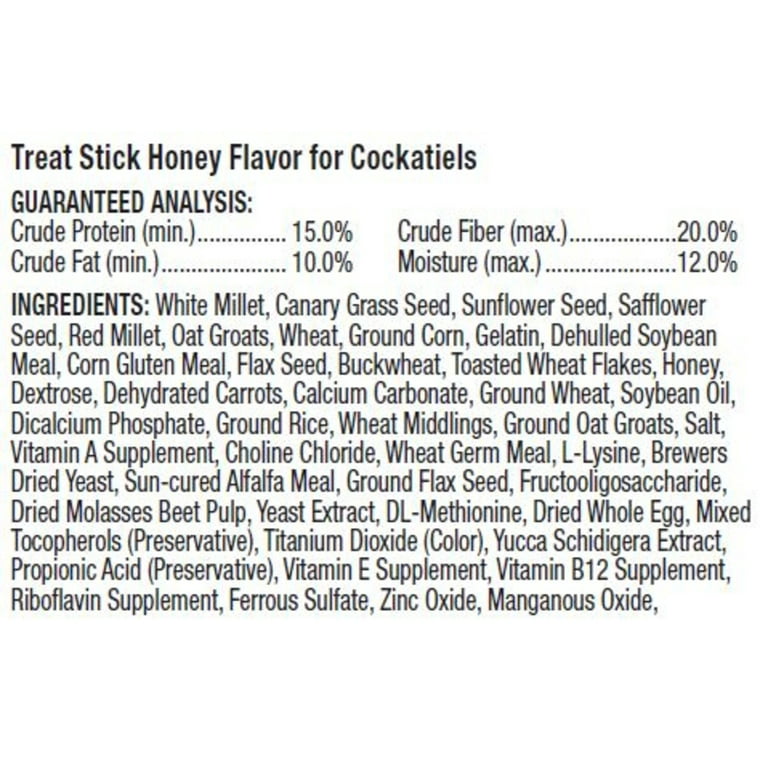 WILD HARVEST Crispy Minis Honey Flavor Sticks Bird Treats, 4 count 