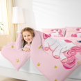 thumbnail image 4 of Castle Fairy Kawaii Unicorn 2Pcs Bedding Comforter Set,Bling Glitter Twin Comforter Sets,Kawaii Princess Breathable Bedding Set for Girls Kids Women,Microfiber Bedroom Decor, 4 of 8