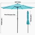 thumbnail image 2 of Gianna 10 ft Patio Umbrella for Table, Outdoor Sun Umbrella with 32 LED Solar Lights, Lake Blue, 2 of 7