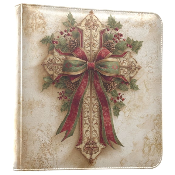 Photo Album Leather Photo Album Bookshelf Photo Albums Scrapbooking Albums Durable and Fashionable Lovely Christmas Cross