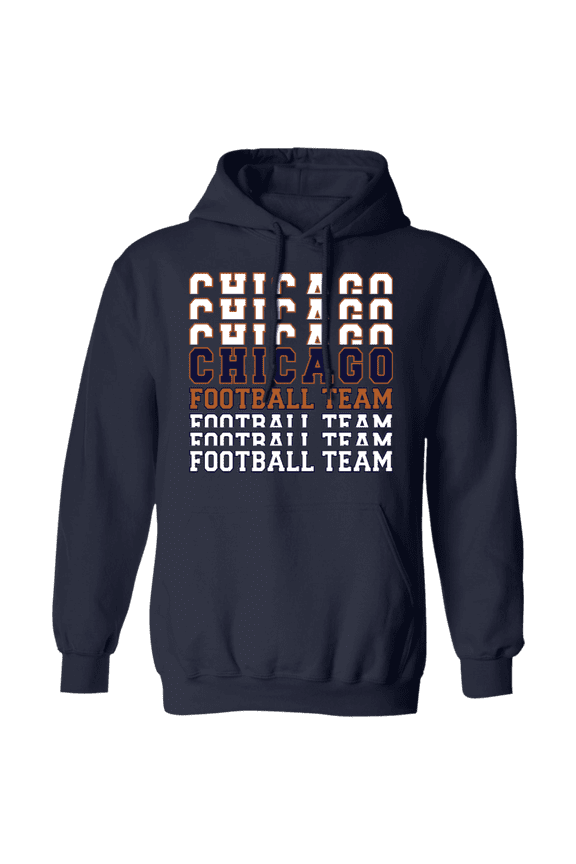 Chicago Football Team Stacked Hoodie