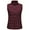 Dark Red Heather, variant on Women's Lightweight Puffer Vest – Sleeveless Jacket for Golf, Hiking & Casual Winter Use, Dark Red Heather, XL