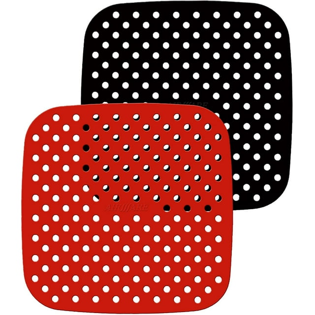 Les Doublures Réutilisables Originales pour Friteuse à Air Chaud – Carrées, Accessoires de Friteuse Alimentaire, Lot de 2