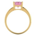 thumbnail image 4 of Clara Pucci 14K Yellow Gold Solid Gold Pink Solitaire Anniversary Ring for Women - 2.5 cttw Radiant Cut, 4 of 8