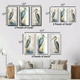 thumbnail image 4 of Designart "Riverside Reverie with Heron Watercolor Scene I" Animals Heron Framed Wall Art Set Of 3 - Blue Heron Frame Gallery Wall Set For Home Decor, 4 of 6