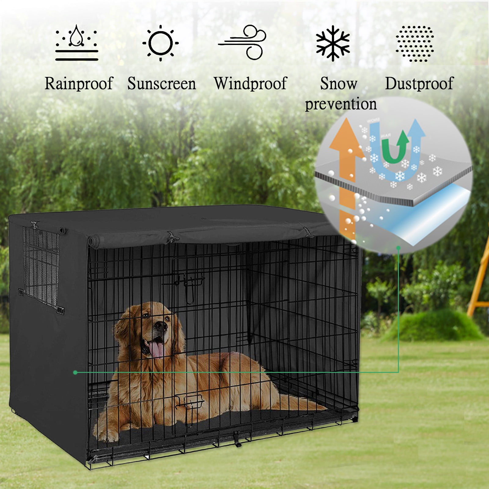 Canine Sunscreen Dog Crate Cover – Pet Crates Direct