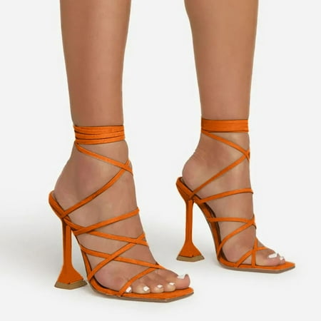 

Vedolay Women s High Heels Women s Summer Dressy Platform High Heels Casual Comfort Low Wedge Heels Orange 7.5