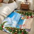thumbnail image 4 of Hallway Runner Rugs 2.7x5 Ft, Blue Coastal Christmas Non Slip Area Rugs for Kitchen Bedroom Entryway, Xmas Tree Santa Summer Beach Washable Carpet Runner Rug Floor Mats for Bedroom Home Decor, 4 of 9