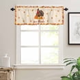 thumbnail image 3 of Thanksgiving Turkey Kitchen Valances for Windows 54x18 Inch Kitchen Curtains Valances Rod Pocket Orange Pumpkin Autumn Maple Leaf Bathroom Window Valances for Window Treatment Decor, 3 of 6