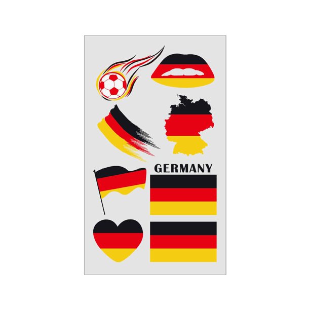 Flag Temporary Tattoos Suitable For Various Football Matches And Cheerleading Events Temporary Face Tattoos