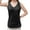 Black, variant on Casual Women's Knitted Elastic Solid Color V Neck Sleeveless Vest