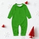 thumbnail image 1 of Pijamas familiares a juego de moda navideña de color liso, estilo europeo, para padres e hijos, monos de poliéster para bebés., 1 of 3