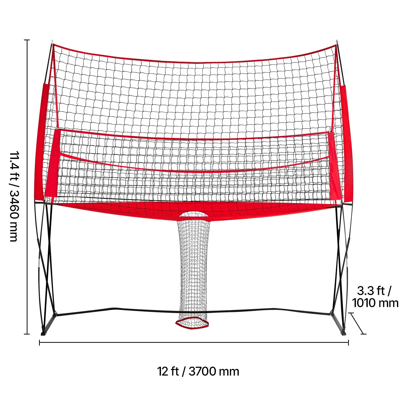 KFFKFF 2-in-1 Volleyball Training Net System with Adjustable Height, Portable Practice Equipment Featuring Ball Return for Indoor and Outdoor Use, Ideal for Serving and Spiking Accuracy Improvement