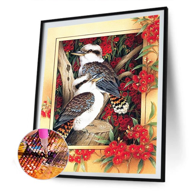Cuadros Decorativos Kit de mosaico de pintura de diamante de taladro redondo completo DIY 5D artesanía de arte para el hogar (A1797) Tmvgtek embutido en tela