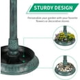 thumbnail image 4 of RONG-3 Outdoor Bird Bath, Garden Bird Baths Decorations with Solar-Powered Lamp and Resin Pedestal Flower Planter Base Bird Feeder for Yard Patio, 4 of 8