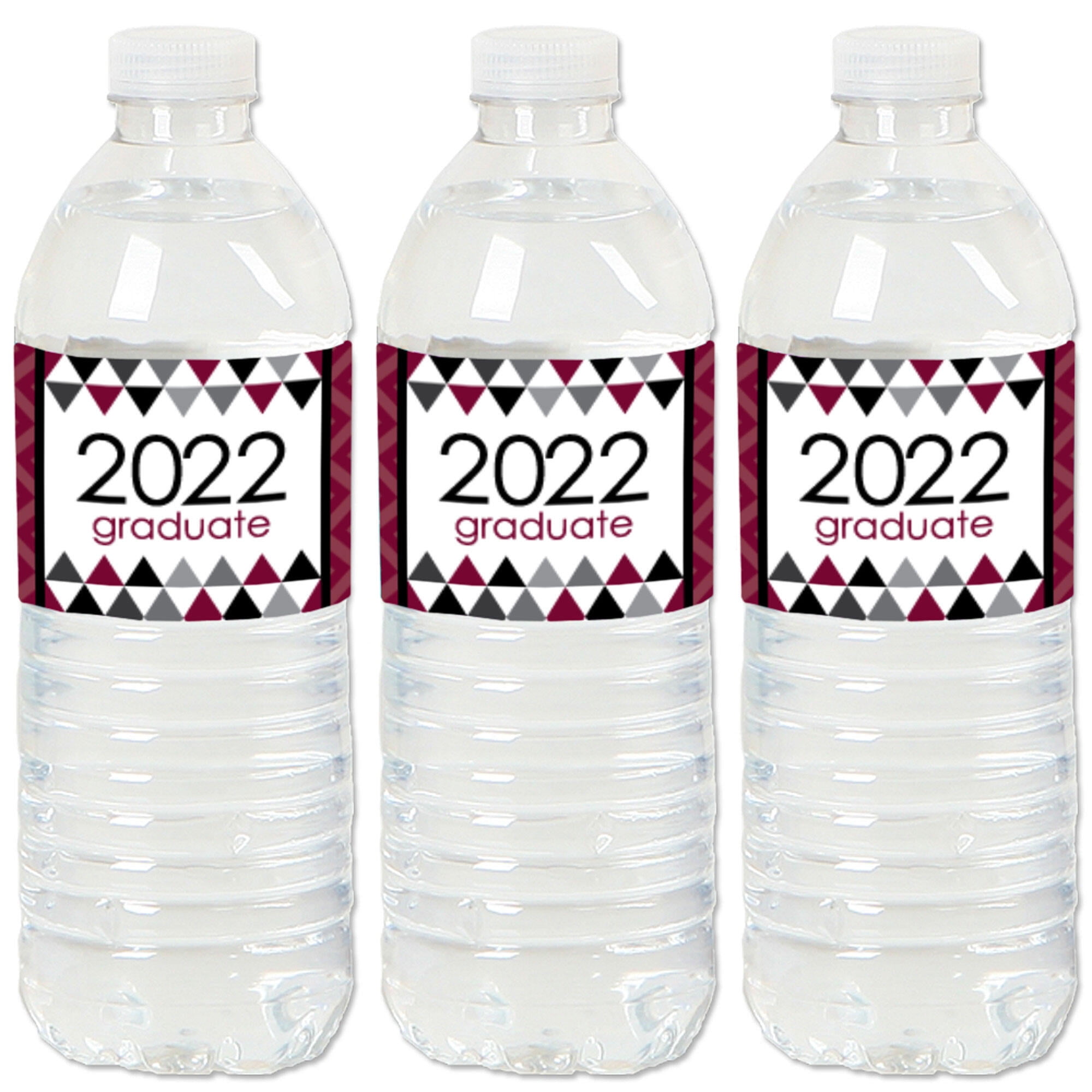 Big Dot of Happiness Maroon Grad - Best is Yet to Come - 2022 Burgundy Graduation Party Water Bottle Sticker Labels - Set of 20