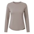 thumbnail image 4 of cfhntfmh Chandails à Manches Longues pour Femmes Hauts d'Entraînement d'Été UPF 50+ Chandails de Protection Solaire pour la Randonnée Col Rond Chandails de Course, 4 of 5