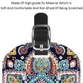thumbnail image 4 of Square 2Pack PU Leather Retro Indian Style Bohemia Cruise Luggage Tag with Privacy Cover and Name ID Tag for Travel Handbags Backpacks Luggage Tags, 4 of 6