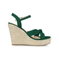 thumbnail image 3 of BLISSFUL STEP Women's Platform Slingback Espadrille Wedge Heel Sandals, 3 of 7