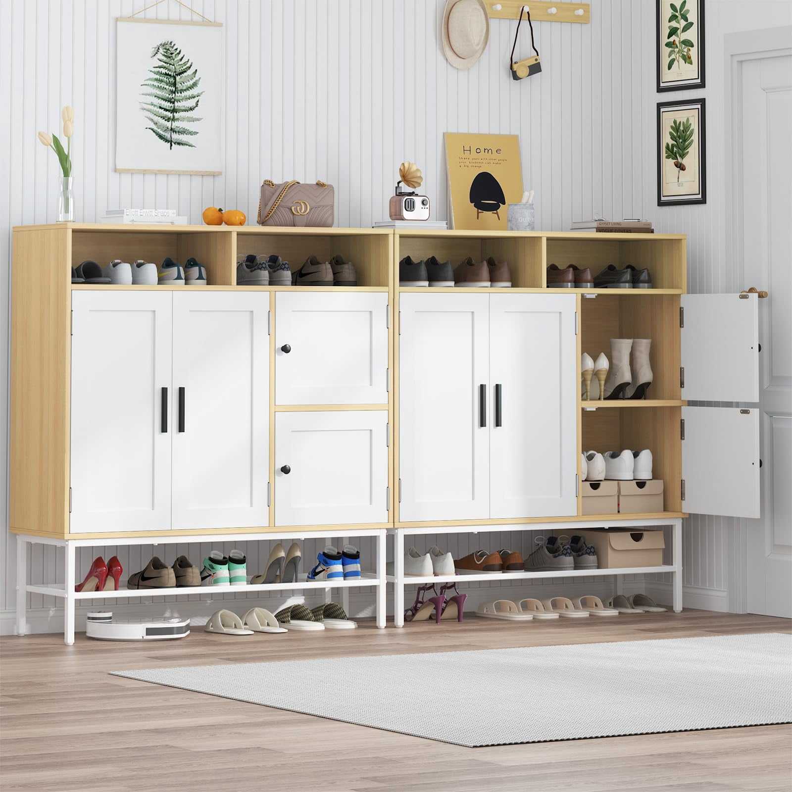 IKEA, STÄLL Shoe Cabinet, 3 Compartments, White, 2206.23262.204