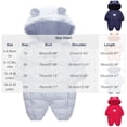 thumbnail image 4 of PureCasa Jumpsuit for Toddler Boys Girls Winter Warm Snowsuit Outwear Newborn Hooded Footed Romper Jumpsuit for 0-24 Months, 4 of 6