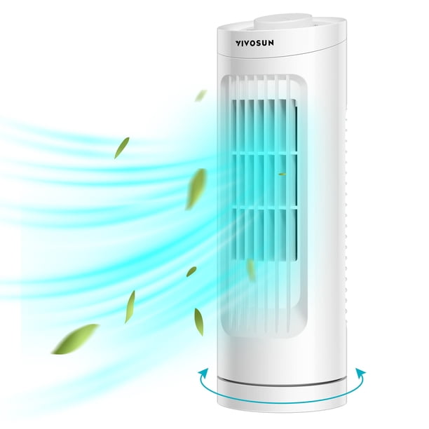 Ventilador tipo torre VIVOSUN, escritorio sin aspas de 13 pulgadas, 3 velocidades, oscilación de 70°