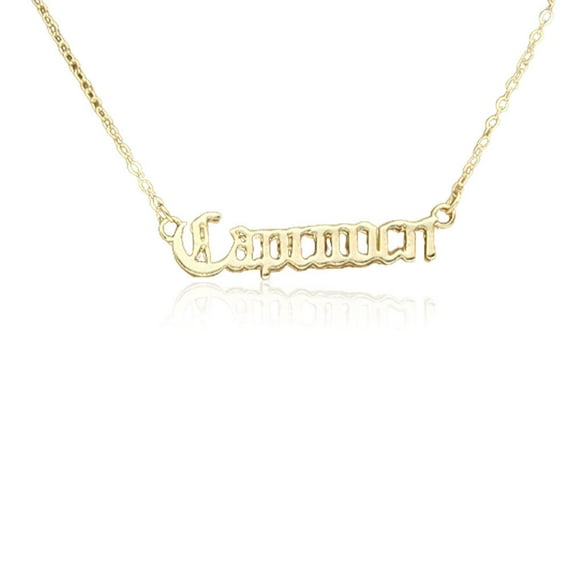 Charme des Douze Signes du Zodiaque Constellations Collier du Zodiaque Créatif Confortable avec Carte d'Exposition Pendentif pour Amoureux Cadeaux de Fête Capricorne Or