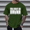 thumbnail image 2 of Bibifish Mens T-Shirts Crew Neck Short Sleeve Slogan Print Tshirts Casual Street Comfort Daily Tee Tops, 2 of 4