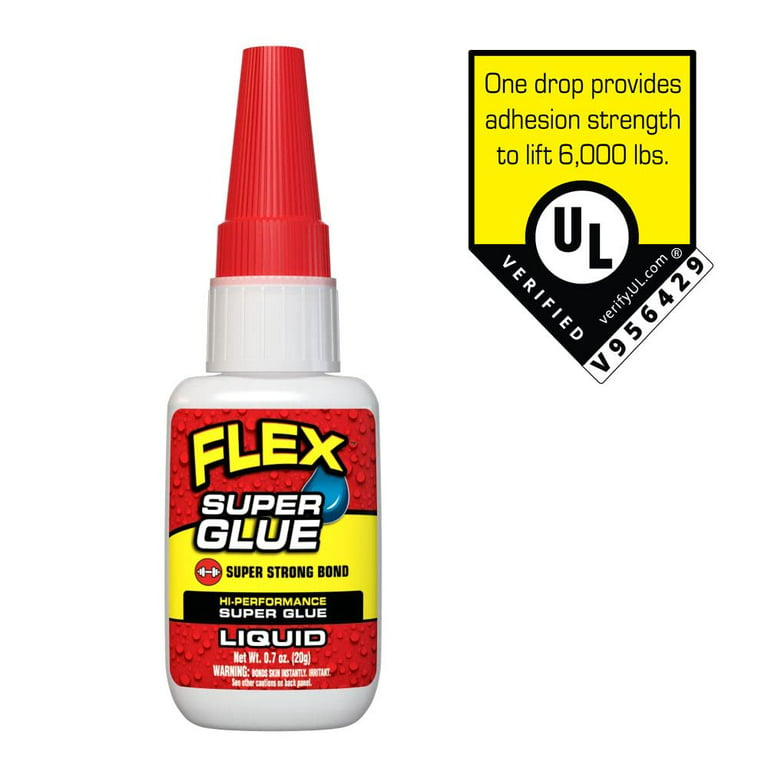 Flex Super Glue Liquid, Extreme Strong Bond, 0.7 oz (20 g)