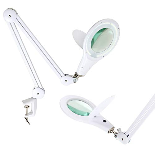 Brightech LightView PRO LED Magnifying Glass Desk Lamp for Close Work
