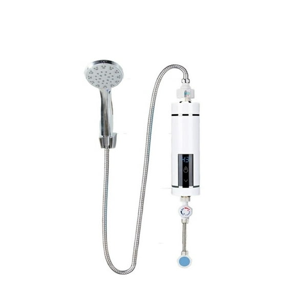 5500W LED Intelligent Electric Water Heater Tankless Instant Boiler Bathroom Shower Set Temperature Adjustable AutomaticallY ,Safety Protections